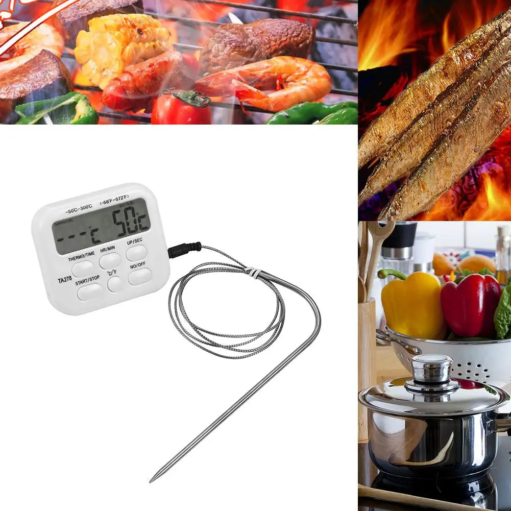 Digital Kitchen Meat Cooking Food Probe Oven Electronic BBQ Thermometer - Cooky Kitchenware