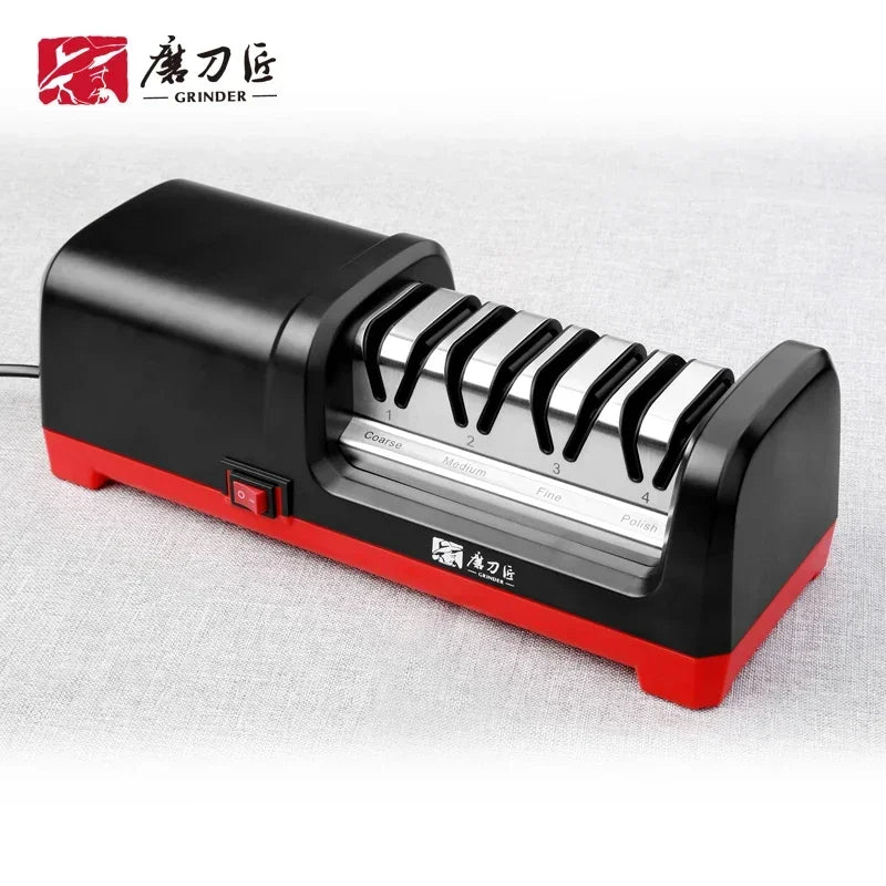 GRINDER 4 Stage Diamond Electric Knife Sharpener With 2800rpm Rotational Speed And 18W Rated Power CE Certif TG2102