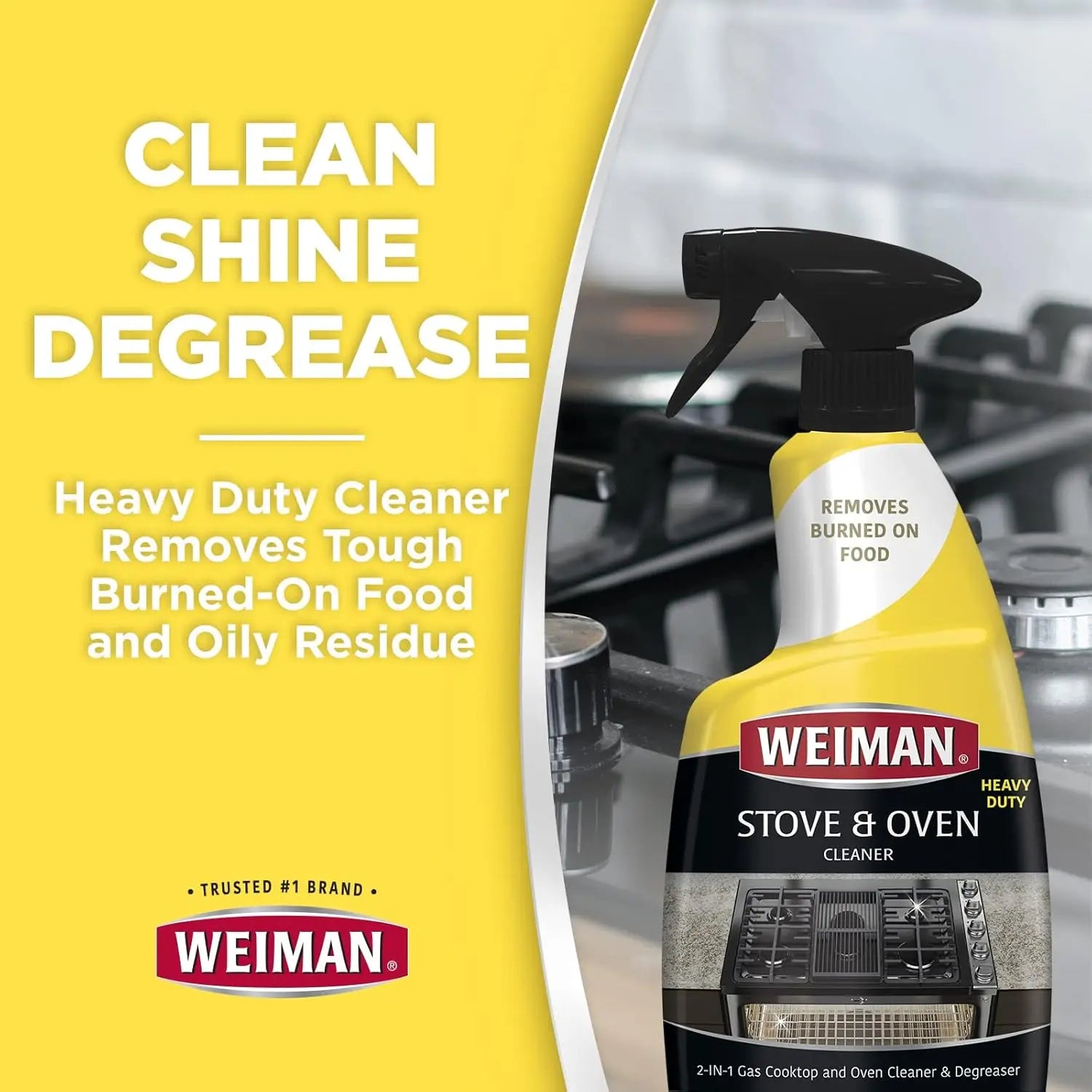Heavy Duty Stove And Oven Cleaner And Degreaser For Glass, Ceramic Cooktops, Bbq Grill Grates - 2 Pack, 24 Oz W/Microfiber - Cooky Kitchenware