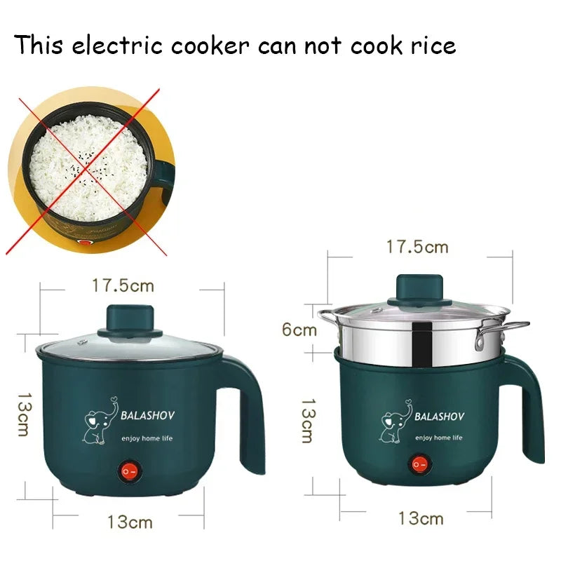 Mini Electric Cooker Non-stick Cooking 1-2 People Double Hot Pot steamer Hot Pot Multifunction Electric Cooker for Home 110V US