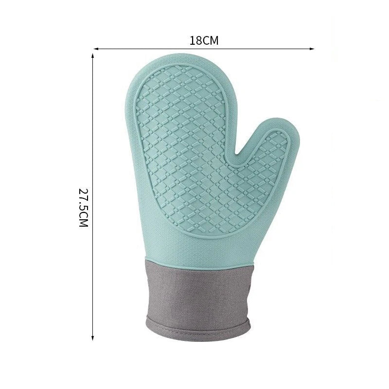 New Cute Silicone Kitchen Single Oven Glove Mitts Insulation Heat Resistant Oven Microwave Glove Baking Tools - Cooky Kitchenware