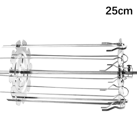 1Set Stainless Steel BBQ Kebab Cage Rotisserie Skewer Forks Chicken Grill For Roaster Oven DIY Camping Cooking Tool - Cooky Kitchenware