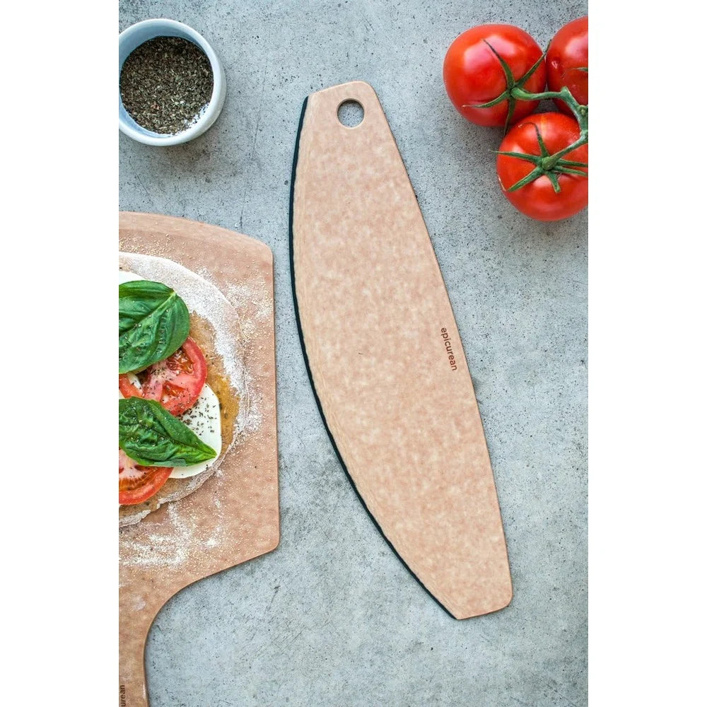 Natural Slate Pizza Cutter Lightweight Durable Dishwasher Safe Beveled Edge Precision Slicing Easy Storage Cooking Tool 16X4.5 - Cooky Kitchenware