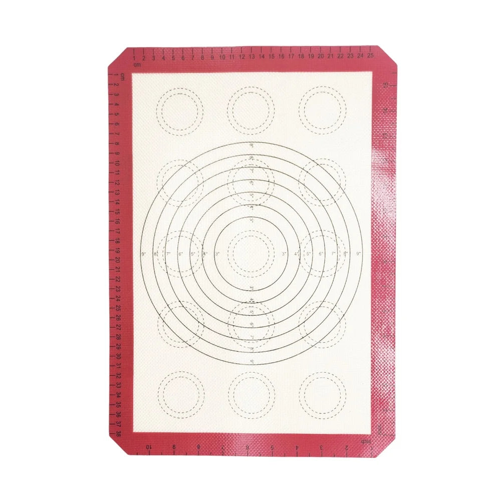 Reusable Silicone Baking Mat Non-Stick Oven Safe with Measurement Guides Fits Half-Sheet Pan Ideal Healthy Cooking Easy Clean - Cooky Kitchenware