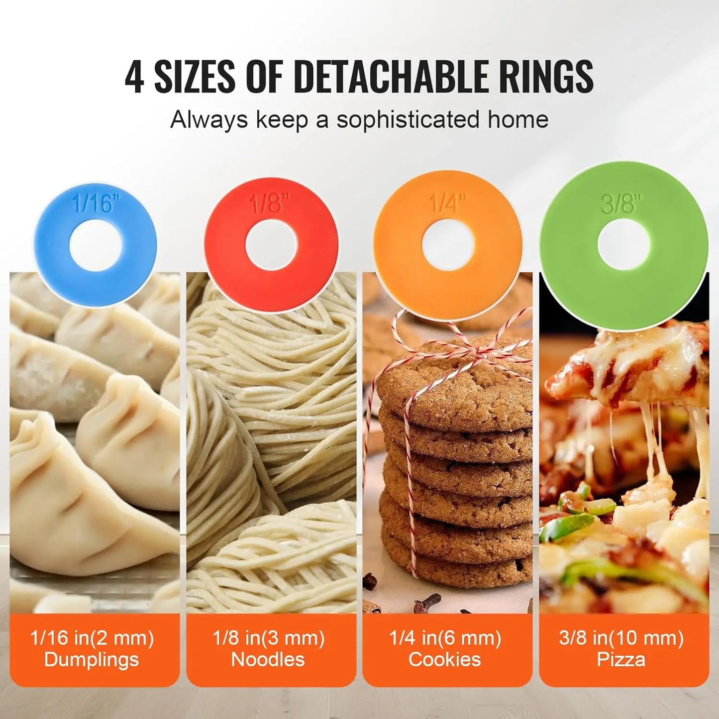 Rolling Pin with Thickness Rings and Nonstick Pastry Baking Mat Set for Fondant Pizza Pastry Pasta Dough and Cookies - Cooky Kitchenware