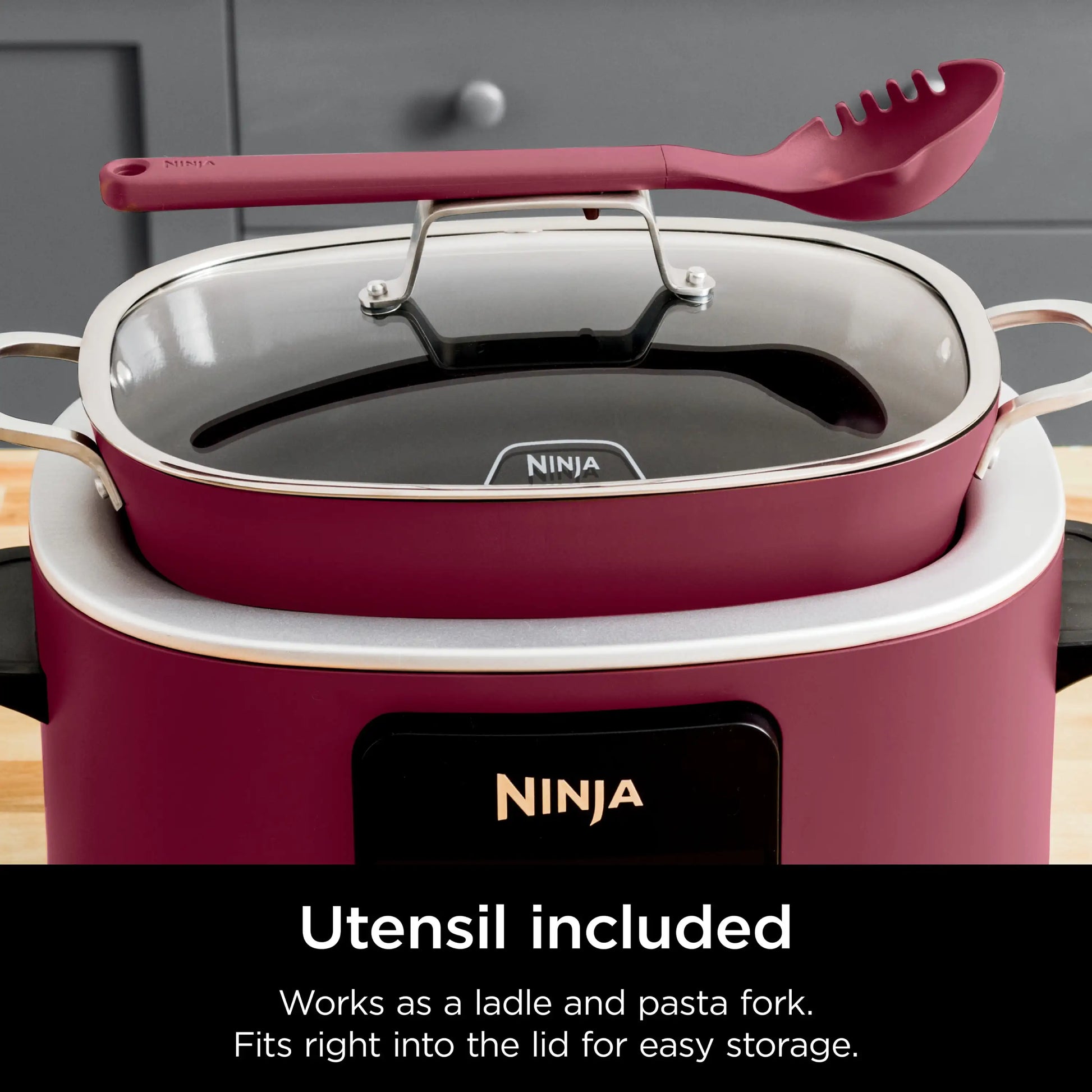 Ninja Foodi Possible Cooker 8.5qt Multi-Cooker, Cherry Tarte, MC1000WM - Cooky Kitchenware