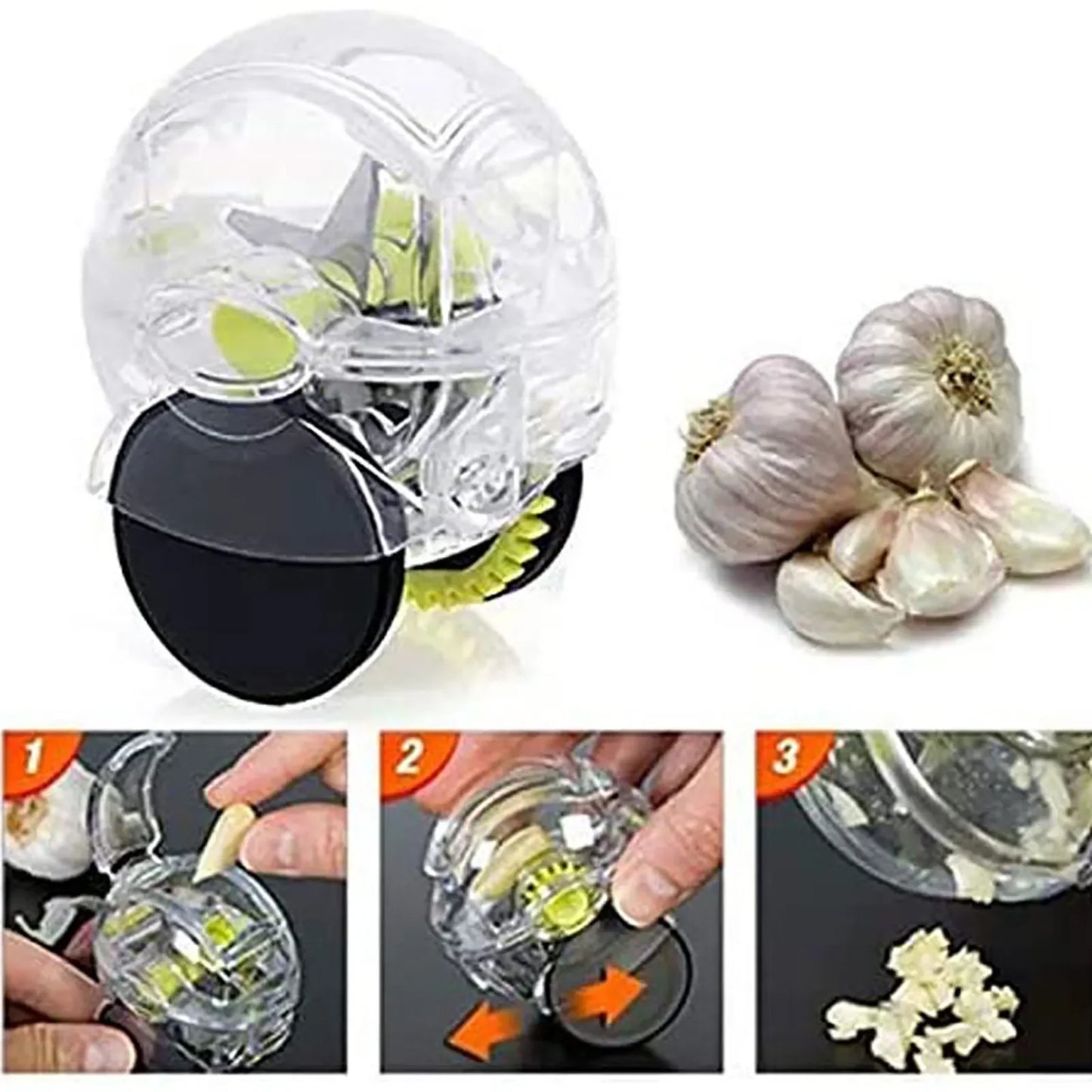 Kitchen Gadget Tool Garlic Chopper Wheel Garlic Mincer Roller Kitchen Aid Garlic Hand Crusher Kitchen Items Outils Cuisine Salad - Cooky Kitchenware