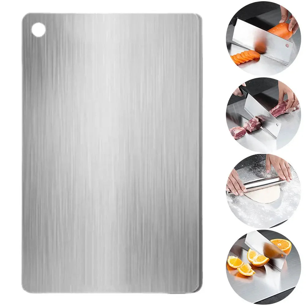 Thickened Stainless Steel Cutting Board Antibacterial and Mildew-proof Household Cutting Board Kitchen Kneading Dough Board - Cooky Kitchenware