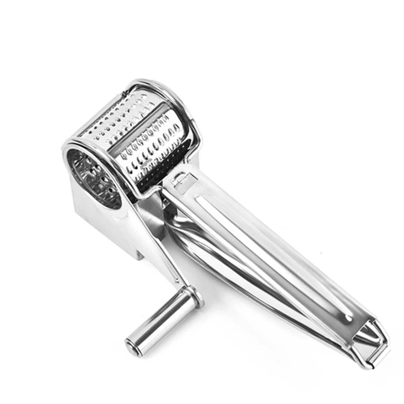 Handheld Stainless Steel Rotary Cheese Grater Kitchen Tool Garlic Carrot Cutter Slicer Shredder Grinder - Cooky Kitchenware