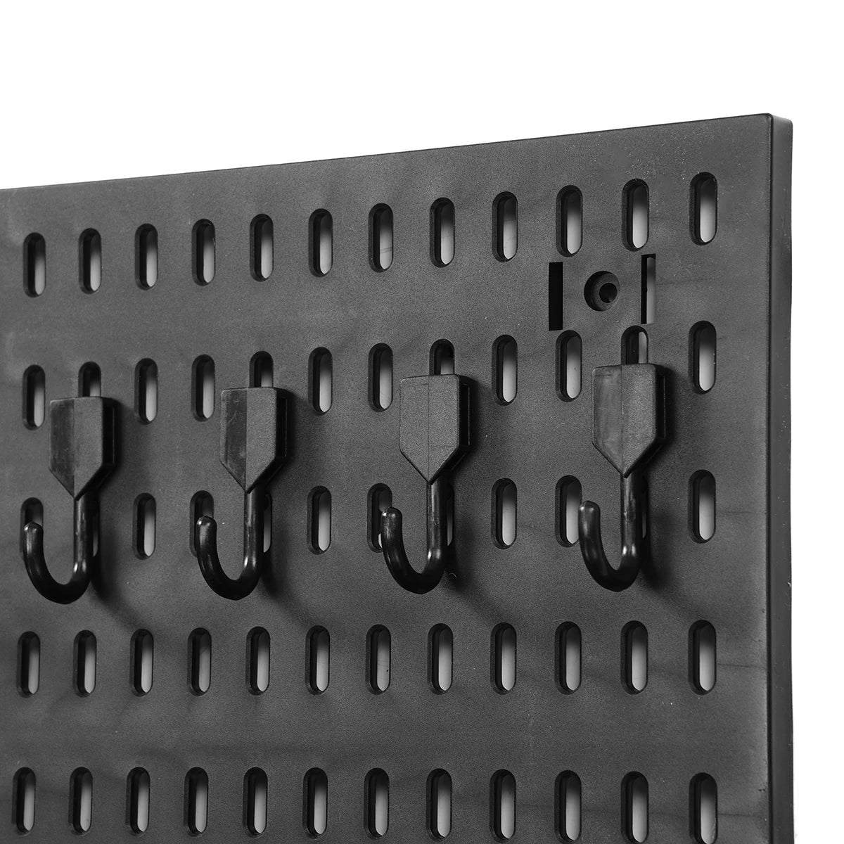 90*60cm Pegboard Wall Organizer Panel Shelves For Gamer Room Bathroom Kitchen Storage Rack Hole Board w/ Hooks Shelves