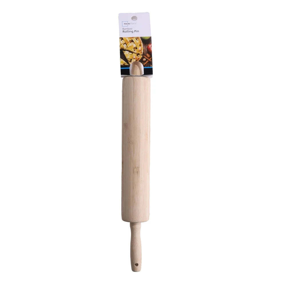 Classic Bamboo Rolling Pin 18.3 Inch Eco-Friendly Kitchen Tool Smooth Surface Easy Grip Durable Design Baking Pastry Dough - Cooky Kitchenware