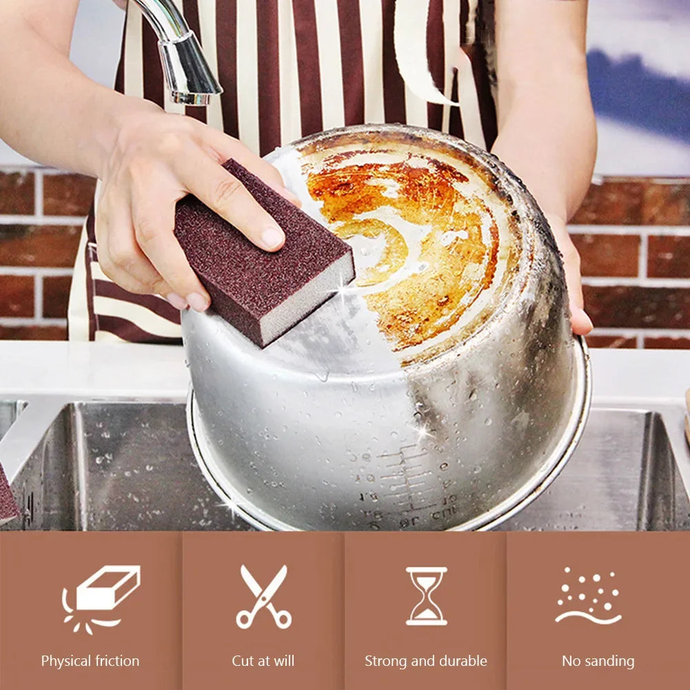 Sponge Magic Eraser descaling emery cleaning brush silicon carbide descaling cleaning brush stove top pot kitchen tools Plunger - Cooky Kitchenware