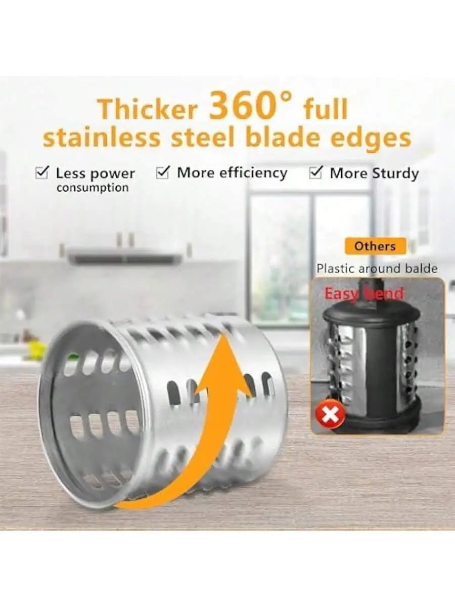 Slicer Shredder Attachment for KitchenAid Mixers Stainless Steel Cheese Grater Salad Maker Accessories with 3 Cutting Bl - Cooky Kitchenware