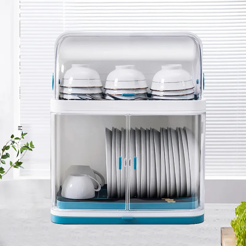 Kitchen Gadgets Dish Rack Drain Board With Lid Cover Plate Cup Drying Rack Storage Accessories - Cooky Kitchenware