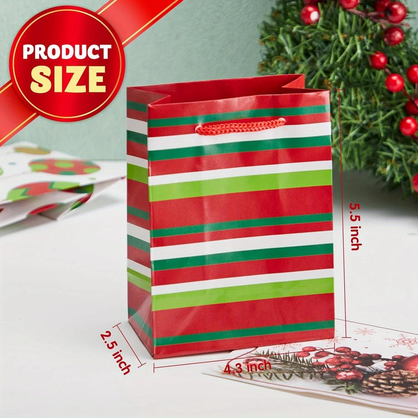 JOYFY 18 PCS Christmas Present Bags Holiday Goody Gift Treat Candy Wrapping Paper Bags for  Party Favors Size 4.3"X5.5"X2.5" - Cooky Kitchenware