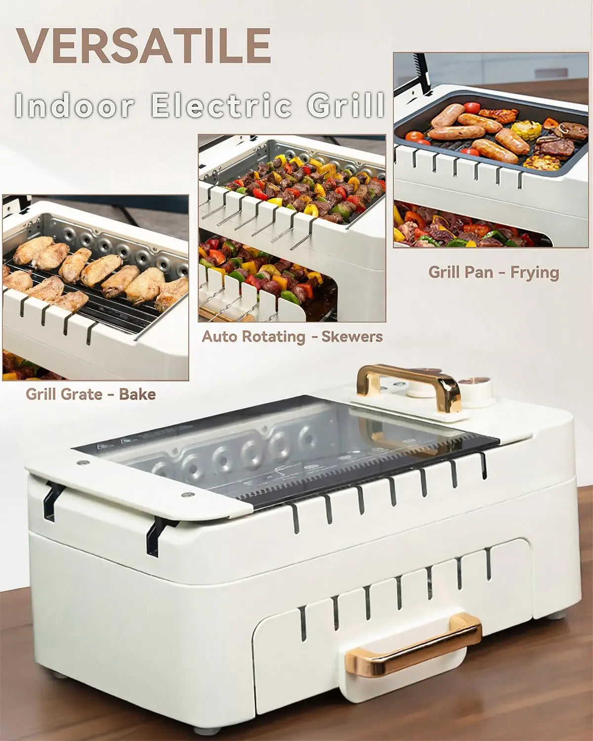 Smokeless Auto 360 Rotating Electric BBQ Skewers Grill