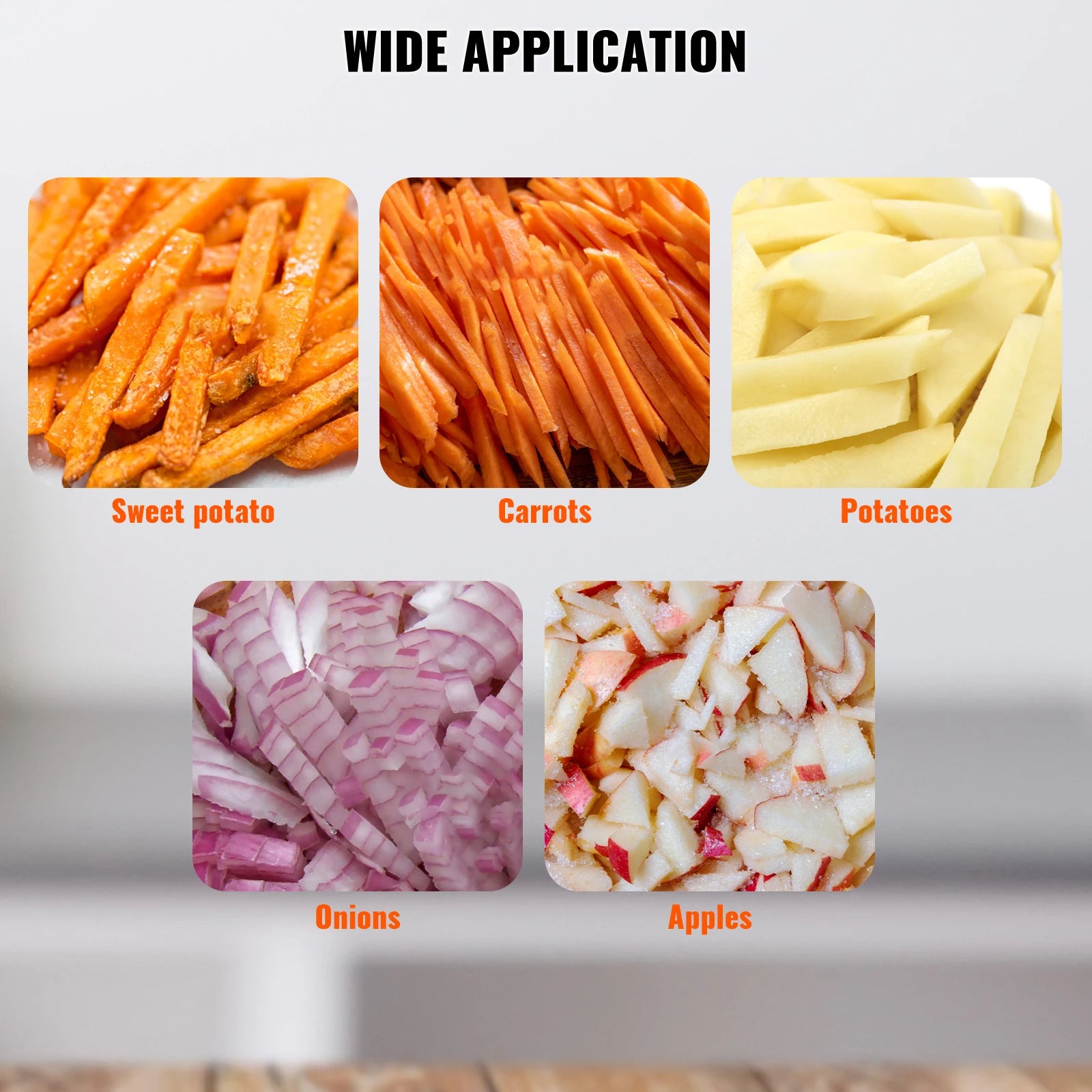 VEVOR Commercial Vegetable and Fruit Heavy Duty Food Dicer French Fry Cutter Onion Slicer Stainless Steel - Cooky Kitchenware