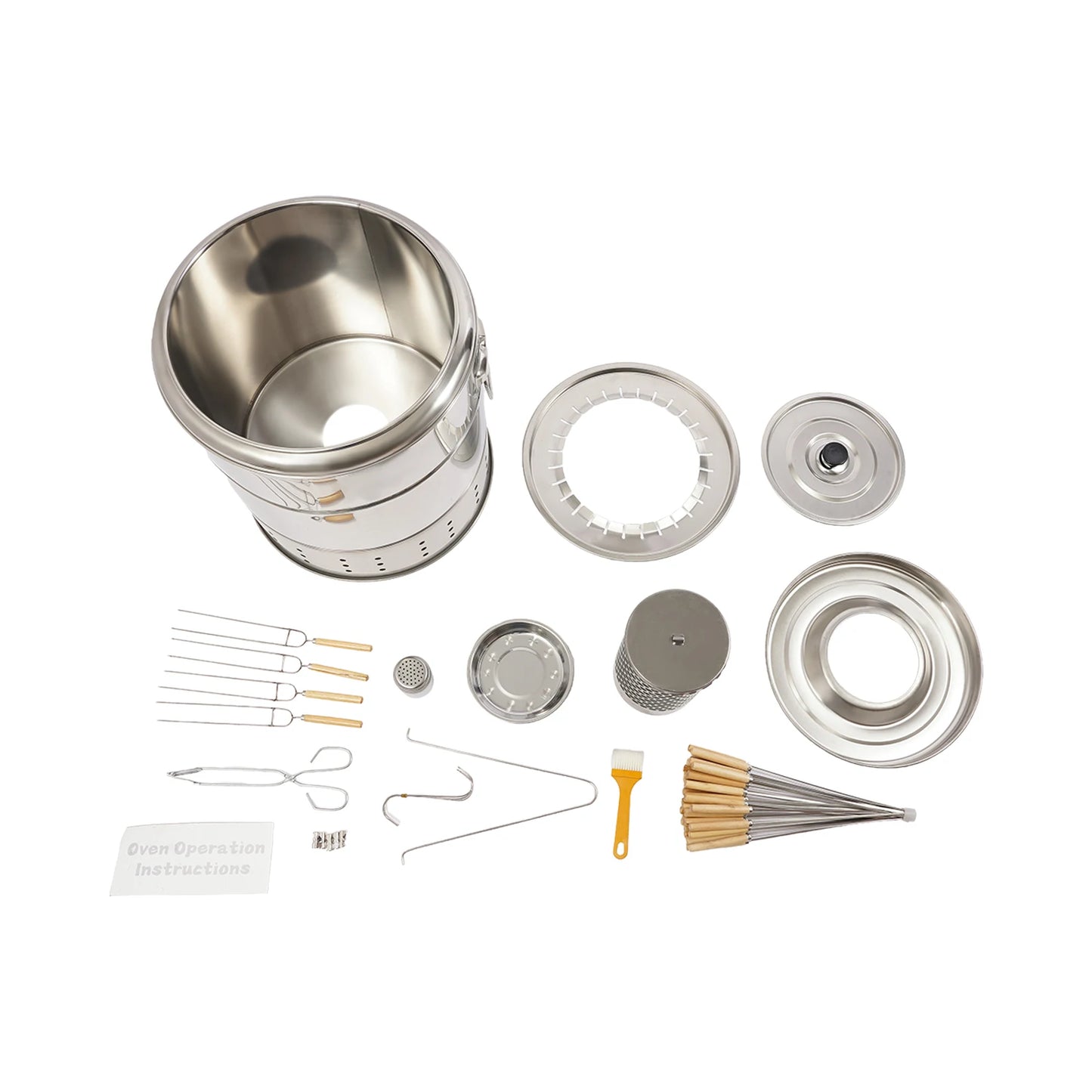 20/28 Skewers Stainless Steel Wrap-around Grill Charcoal Grill Smokeless Grill Cooking Grate Portable Camping Barbecue Tools