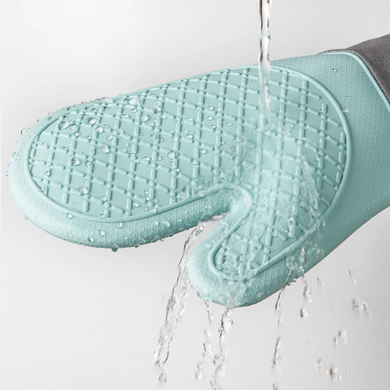 New Cute Silicone Kitchen Single Oven Glove Mitts Insulation Heat Resistant Oven Microwave Glove Baking Tools - Cooky Kitchenware