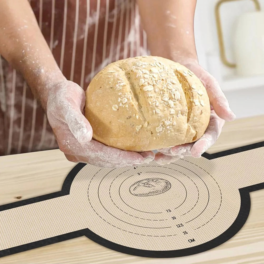 2Pcs Non-Stick Bread Baking Mat Silicone Bread Sling for Dutch Oven Easy To Clean Baking Mat for Dutch Oven Kitchen Cooking Tool - Cooky Kitchenware