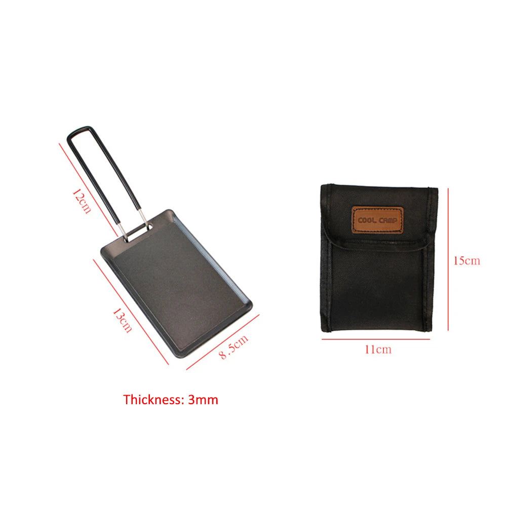 Rectangular Grill Pan with Detachable Handle Multi-Purpose Outdoor Camping Cookware - Cooky Kitchenware