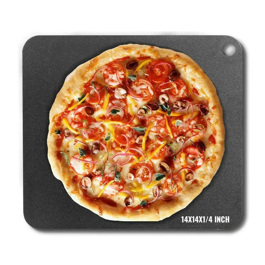 14x14x1/4 Pre-Seasoned Carbon Steel Pizza Steel  High Conductivity Rustproof Design for outdoor & Indoor Use - Cooky Kitchenware