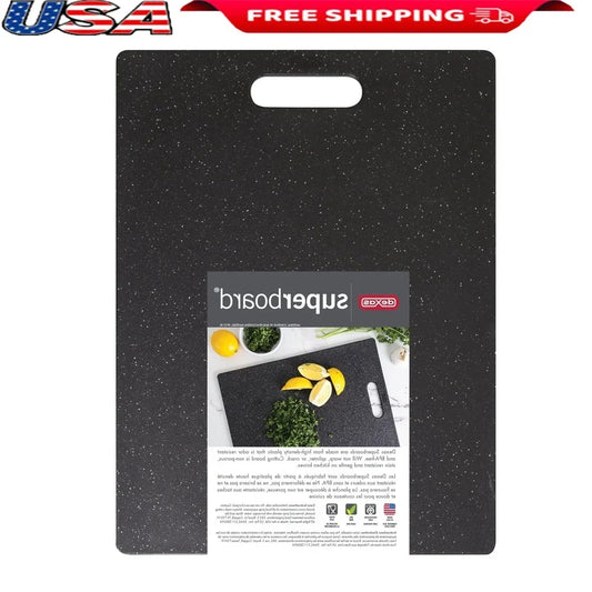 Poly Granite Cutting Board Dishwasher Safe BPA Free Kitchen Essential Non Porous Stain Resistant Reversible Chef's Knives 12x16 - Cooky Kitchenware