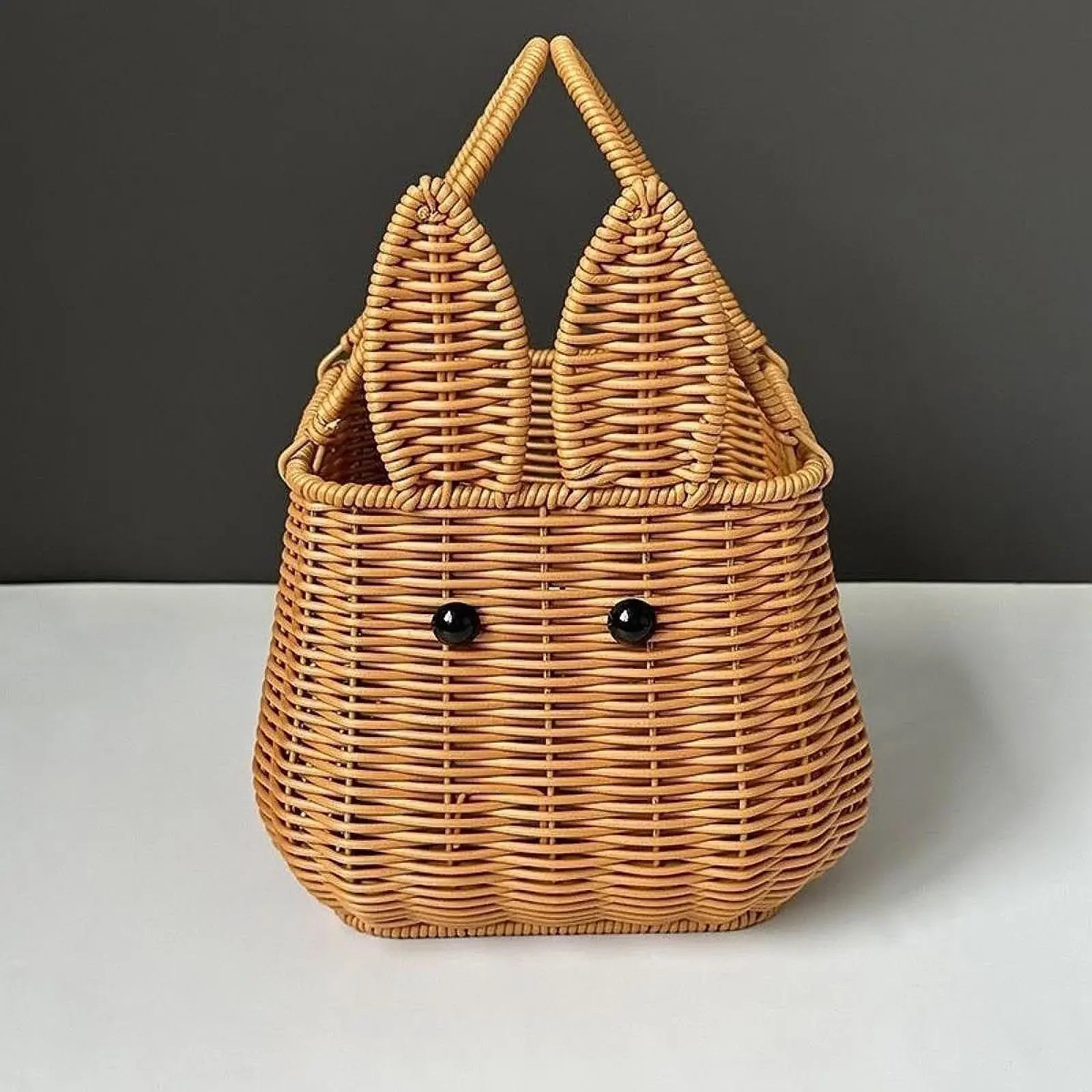 Easter Wicker Basket Craft Picnic Basket Decorative Countertop Basket Bin for Living Room Restaurant Kitchen - Cooky Kitchenware