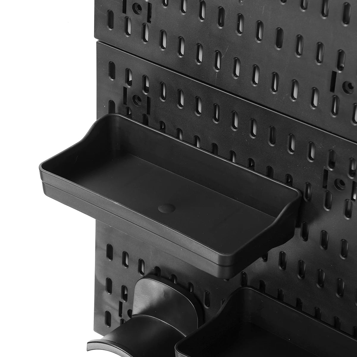 90*60cm Pegboard Wall Organizer Panel Shelves For Gamer Room Bathroom Kitchen Storage Rack Hole Board w/ Hooks Shelves