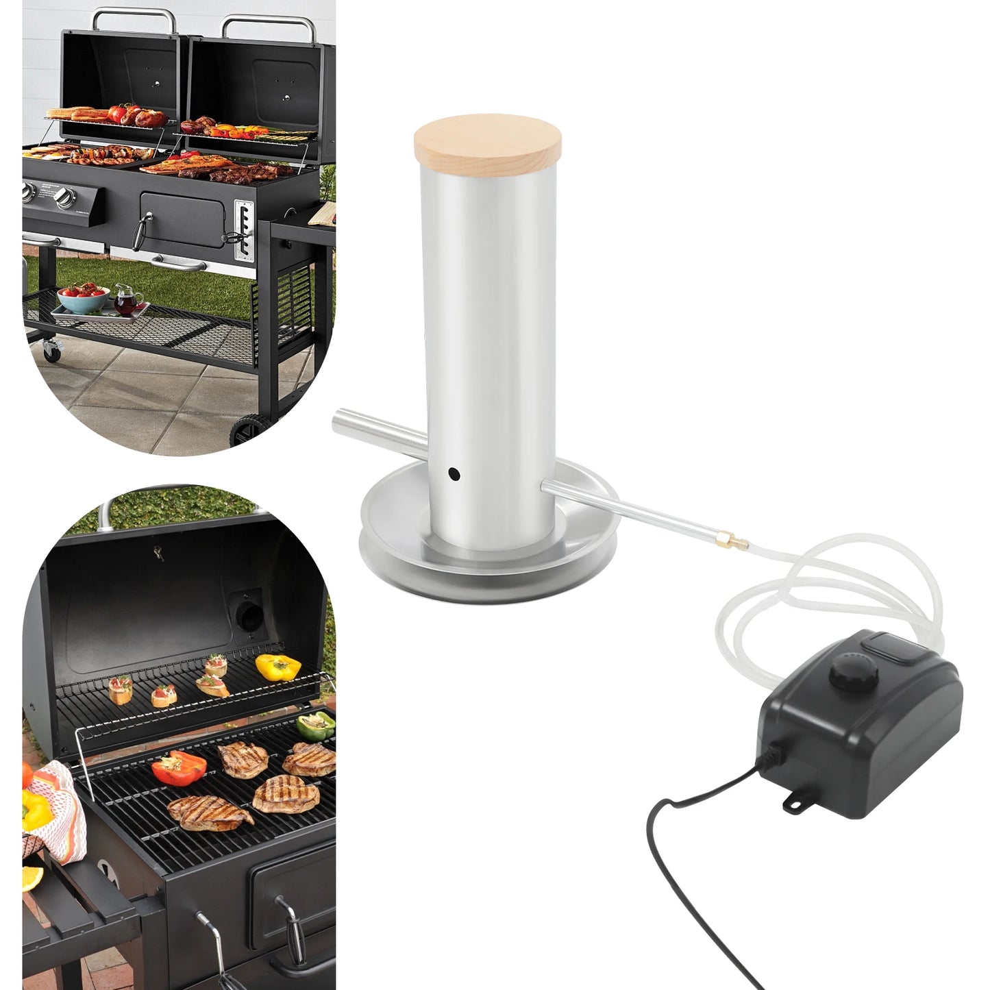 Electric Cold Smoke Generator Stainless Steel Portable Barbecue Smoker for Home Restaurant Outdoor Cooking Durable Easy Install