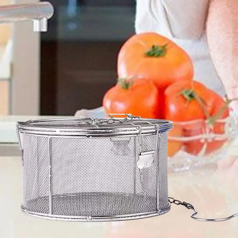 Seasoning Brine Basket Multipurpose Seasoning Mesh Basket Stainless Steel Brine Basket Strainer Basket Seasoning Strainer Brine