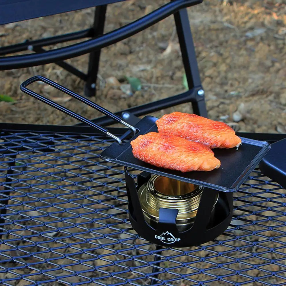 Rectangular Grill Pan with Detachable Handle Multi-Purpose Outdoor Camping Cookware - Cooky Kitchenware