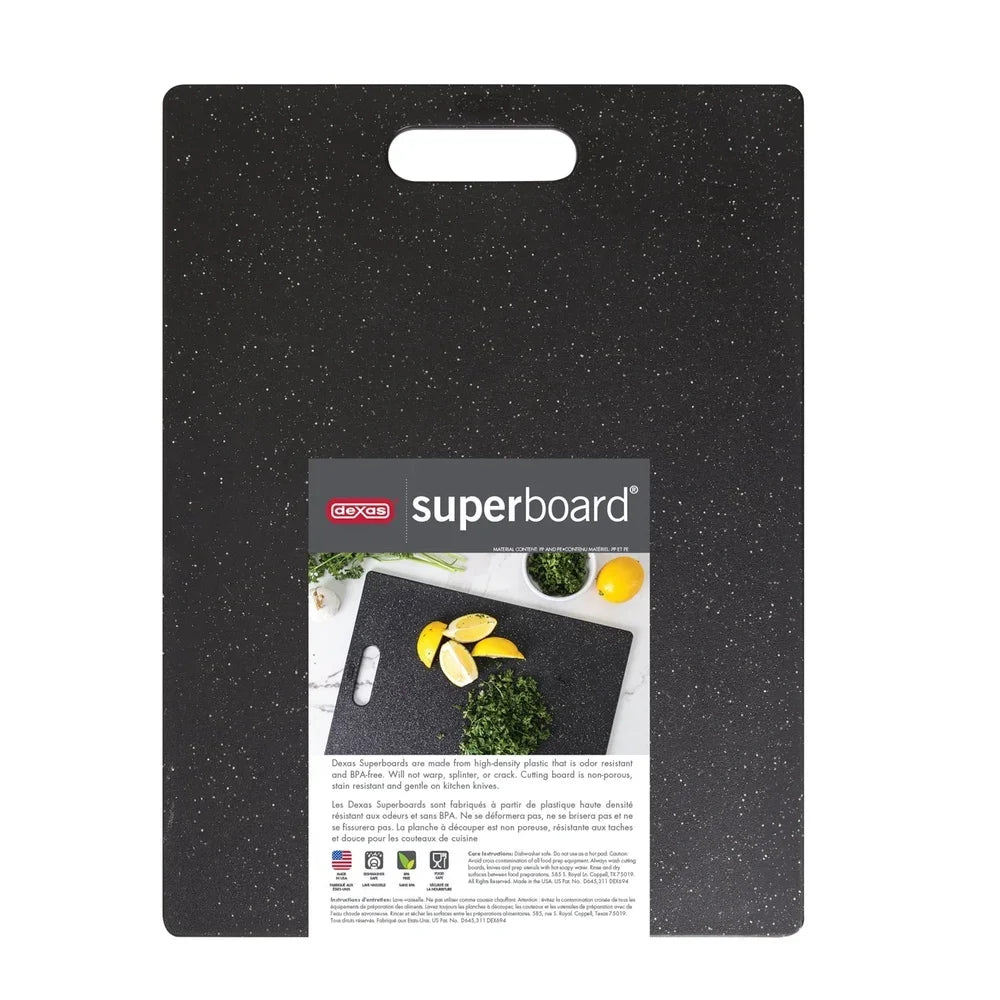 Poly Granite Cutting Board Dishwasher Safe BPA Free Kitchen Essential Non Porous Stain Resistant Reversible Chef's Knives 12x16 - Cooky Kitchenware