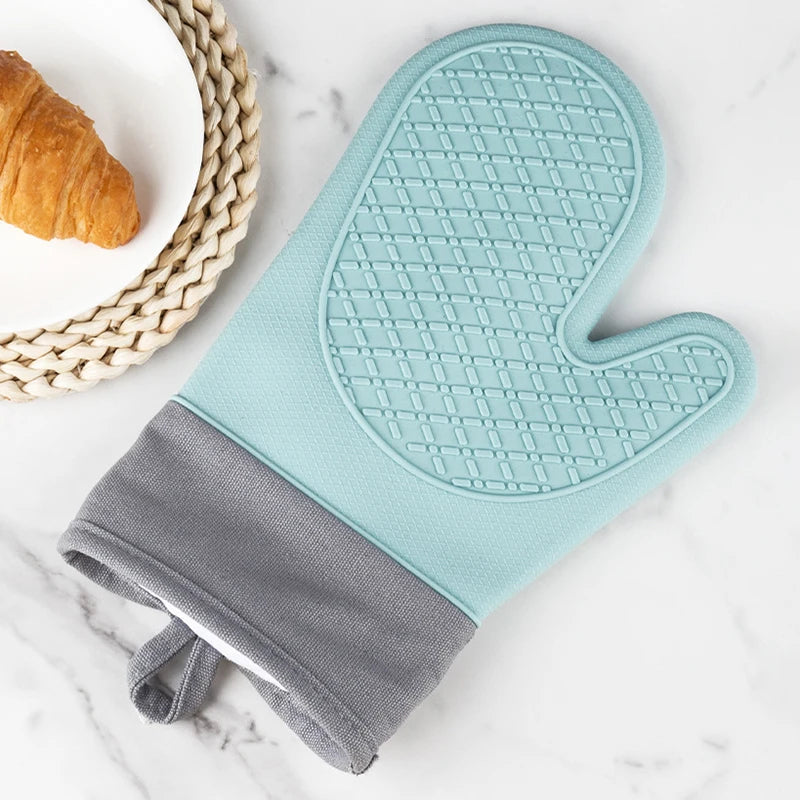 New Cute Silicone Kitchen Single Oven Glove Mitts Insulation Heat Resistant Oven Microwave Glove Baking Tools - Cooky Kitchenware