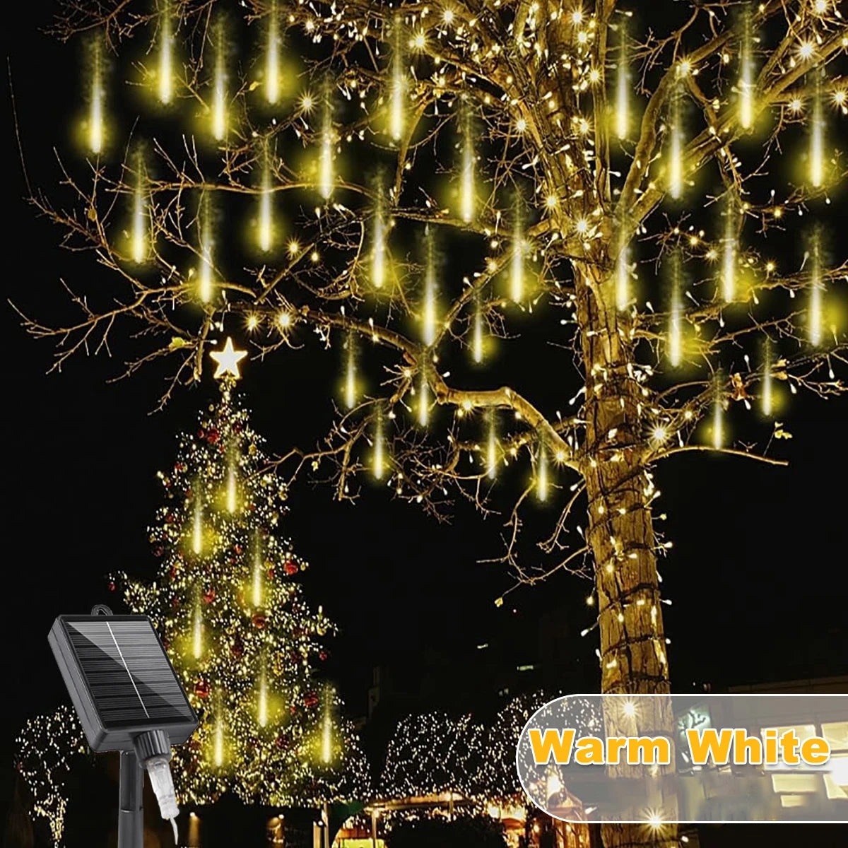 1pc 30/45CM Solar Meteor Star Glow Lights IP65 Outdoor Solar Fairy String Lights Christmas Decorative Light for Garden Courtyard