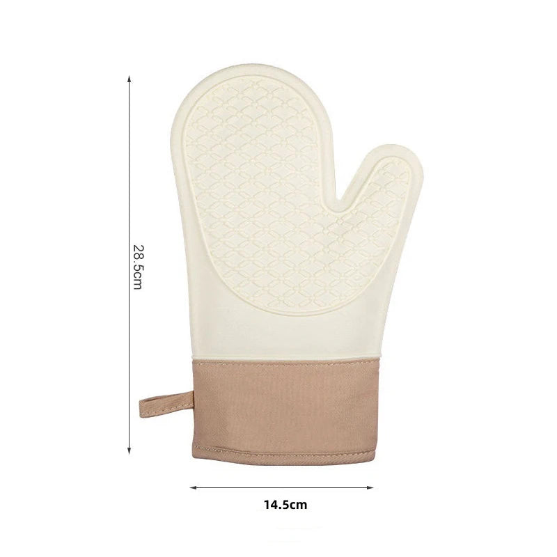 New Cute Silicone Kitchen Single Oven Glove Mitts Insulation Heat Resistant Oven Microwave Glove Baking Tools - Cooky Kitchenware