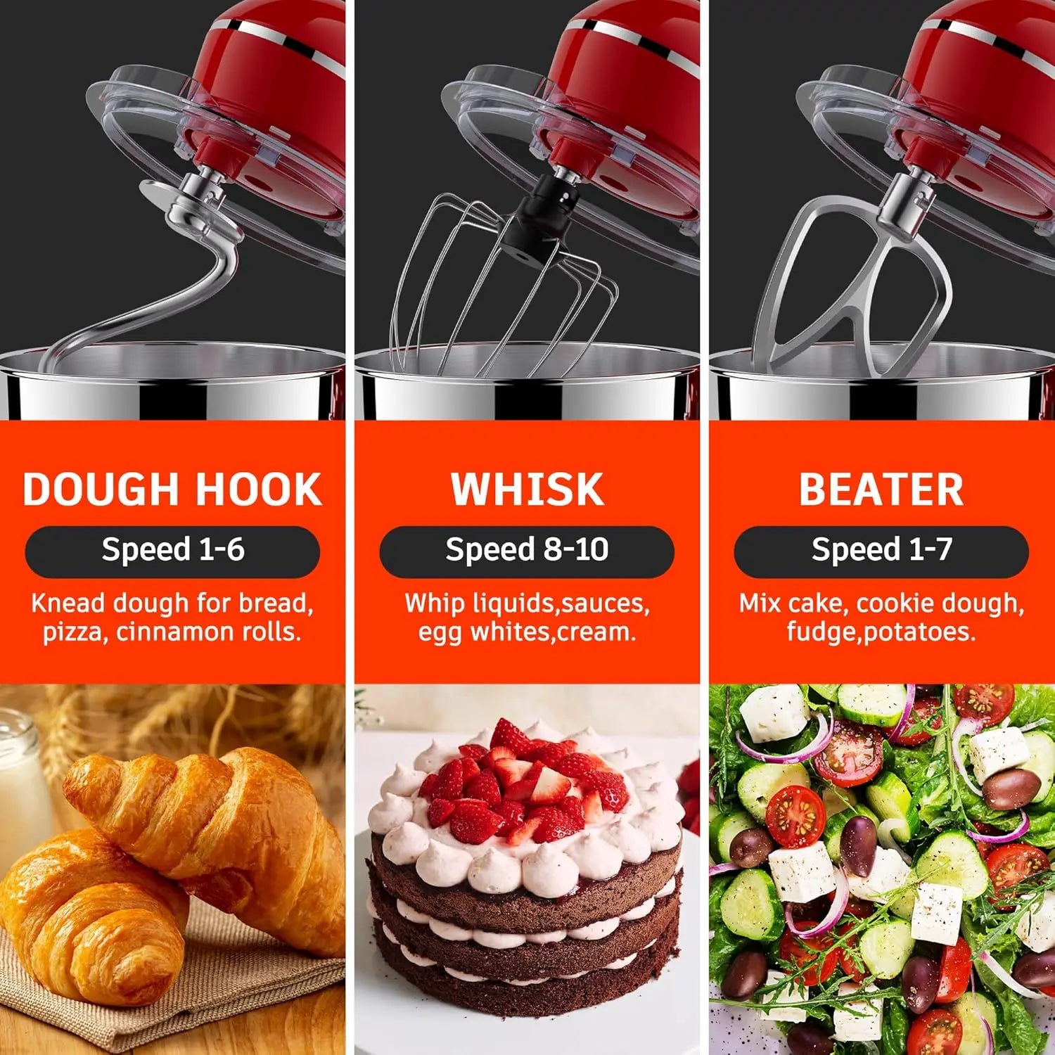KitchenAid Stand Mixer 450-Watt 5.5 Quart Stainless Steel Bowl Copper Motor Dough And Cake Beater Attachments - Cooky Kitchenware