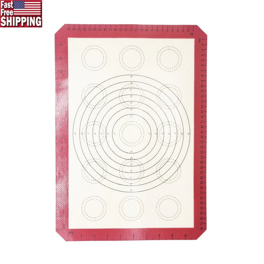 Reusable Silicone Baking Mat Non-Stick Oven Safe with Measurement Guides Fits Half-Sheet Pan Ideal Healthy Cooking Easy Clean - Cooky Kitchenware