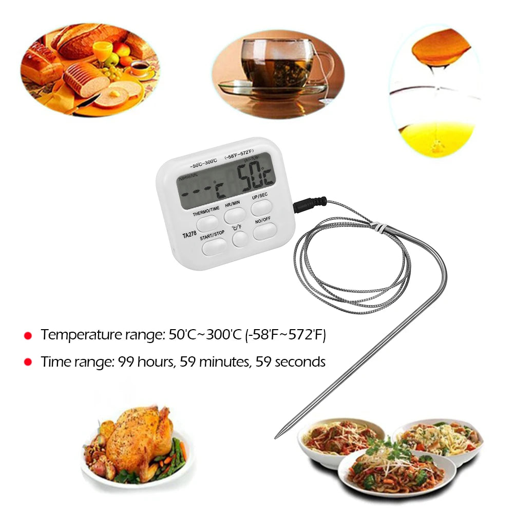 Digital Kitchen Meat Cooking Food Probe Oven Electronic BBQ Thermometer - Cooky Kitchenware