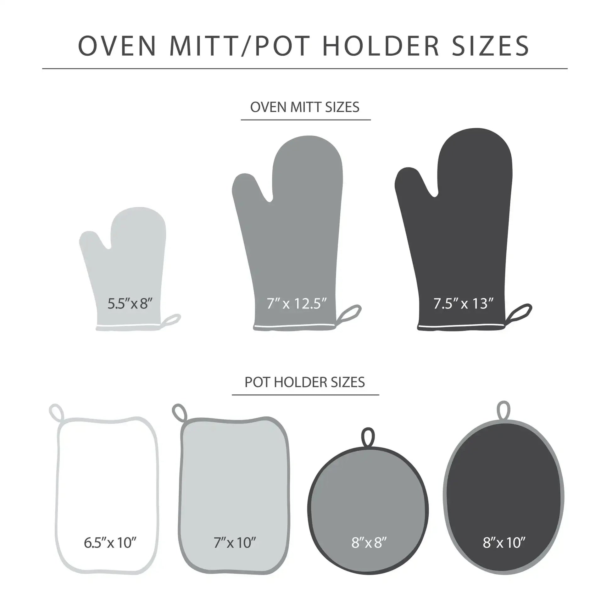 Ribbed Soft Silicone Oven Mitt 2-Pack Set, Charcoal Grey, 7.5"x13", heat resistant gloves - Cooky Kitchenware