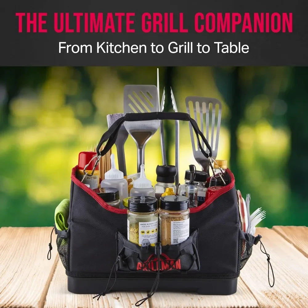 Large Griddle/Grill Caddy - Grill Caddy for Outdoor Grill, Grill Blackstone Caddy Condiment Holder, Grilling Accessories - Cooky Kitchenware