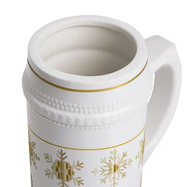 Elegant Winter Snowflake Beer Stein Mug California Edition
