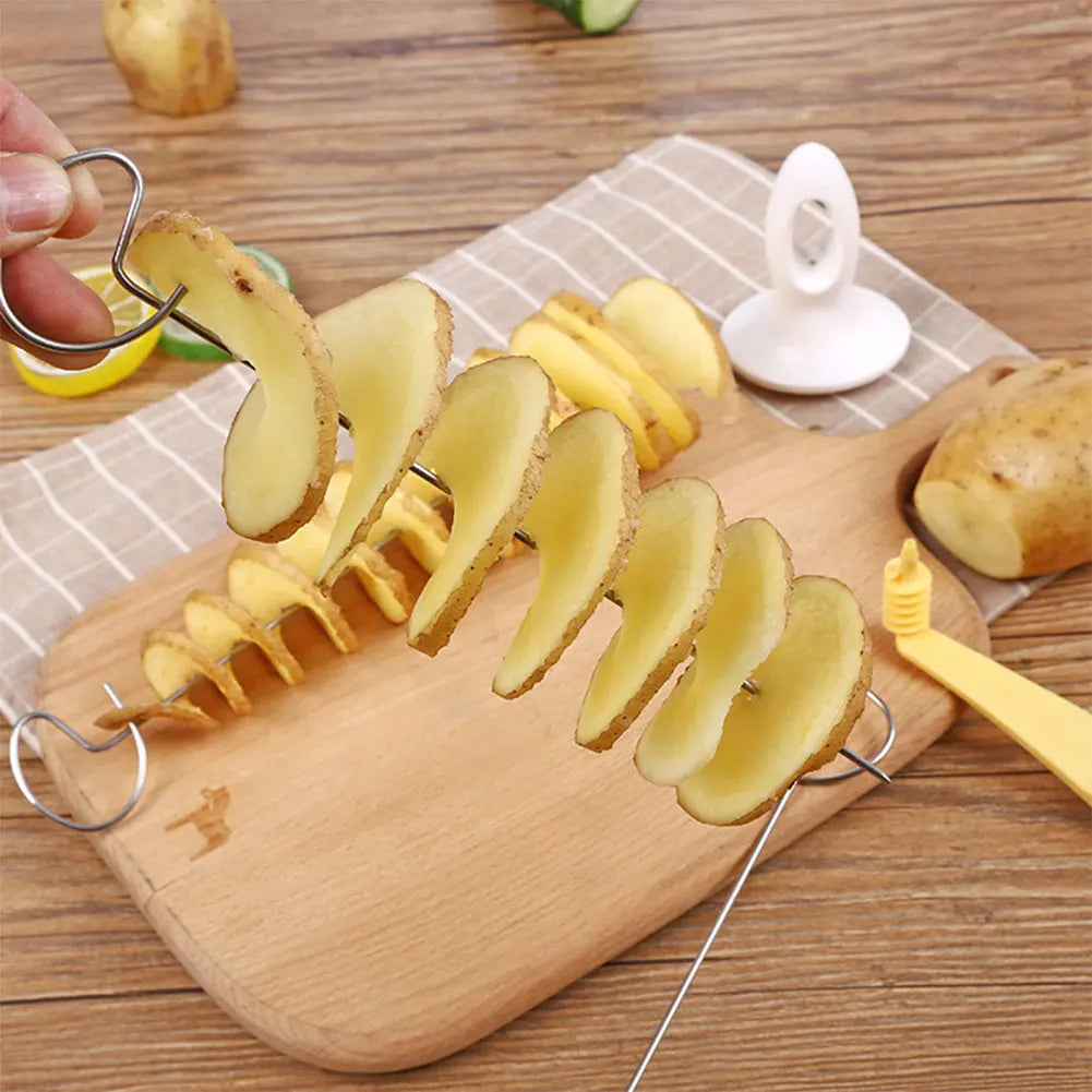 Spiral Potato Cutter With 4 Stainless Sticks Tornado Slicer