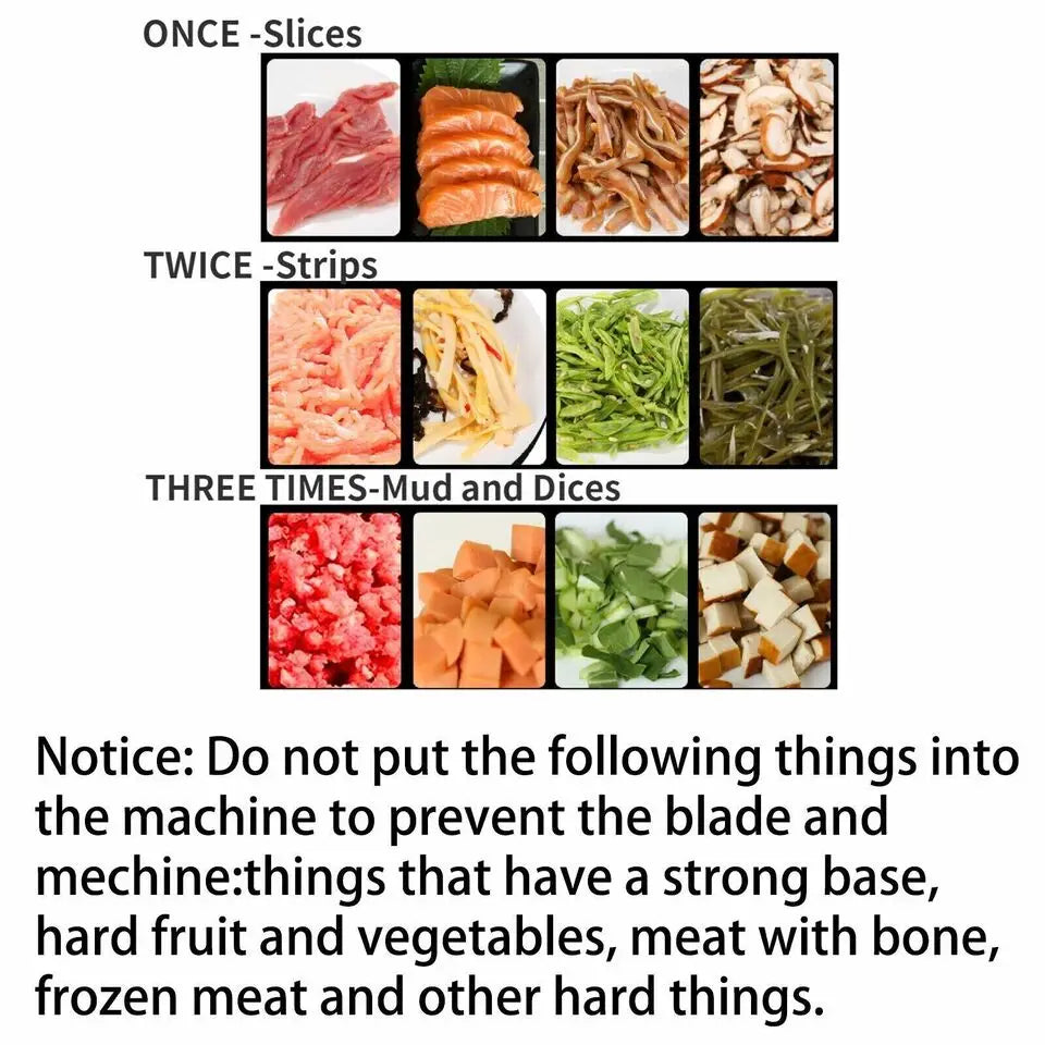 Commercial 850W Stainless Steel Meat Slicer And Grinder