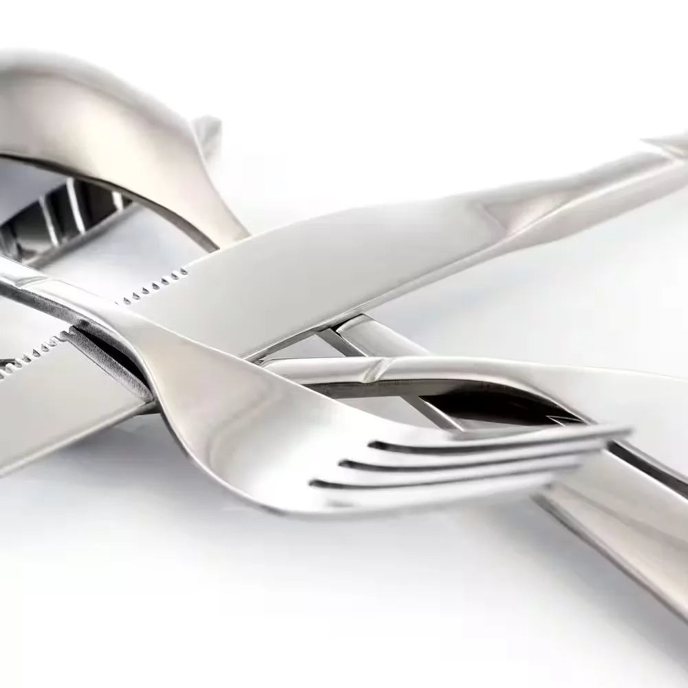 40 Piece Stainless Steel Flatware Set Premium Rust Resistant