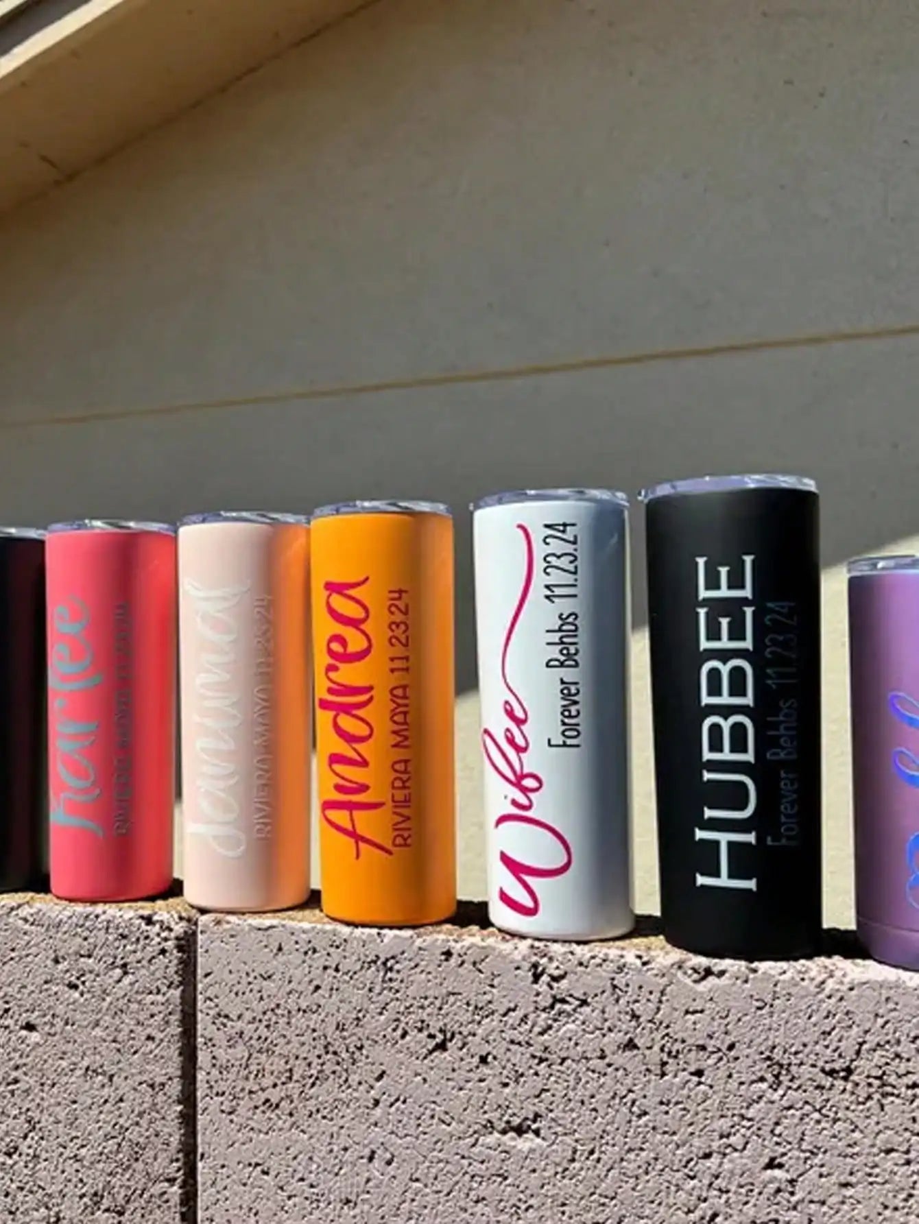 Personalized Name Tumbler With Straw, Customized Colorful 20oz Stainless Steel Insulated Tumbler- Double Wall Lid