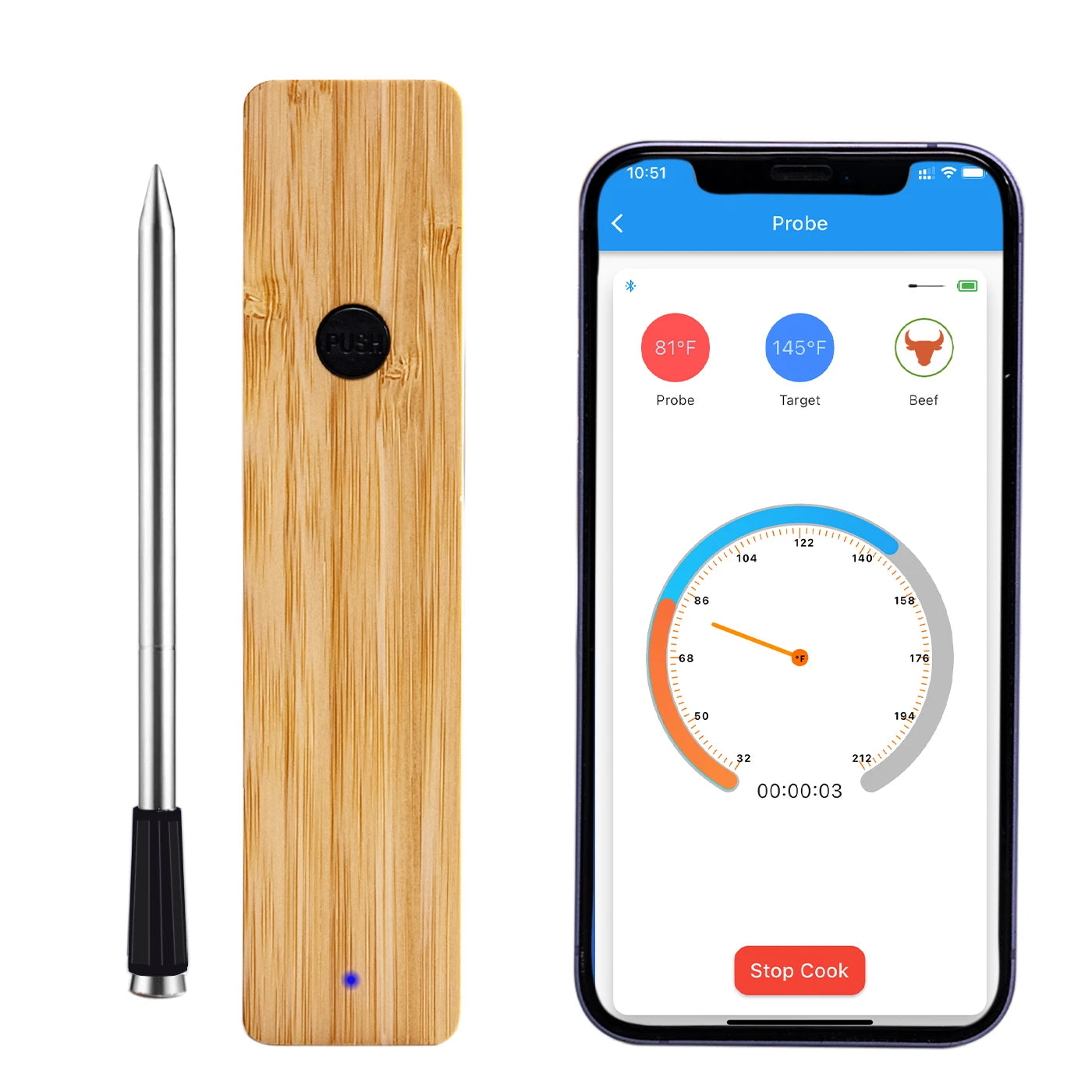 Newest Meat Food Wireless Thermometer Kitchen Cooking Tool Oven Grill BBQ Steak Bluetooth Temperature  Accessories Meter Barbecu - Cooky Kitchenware