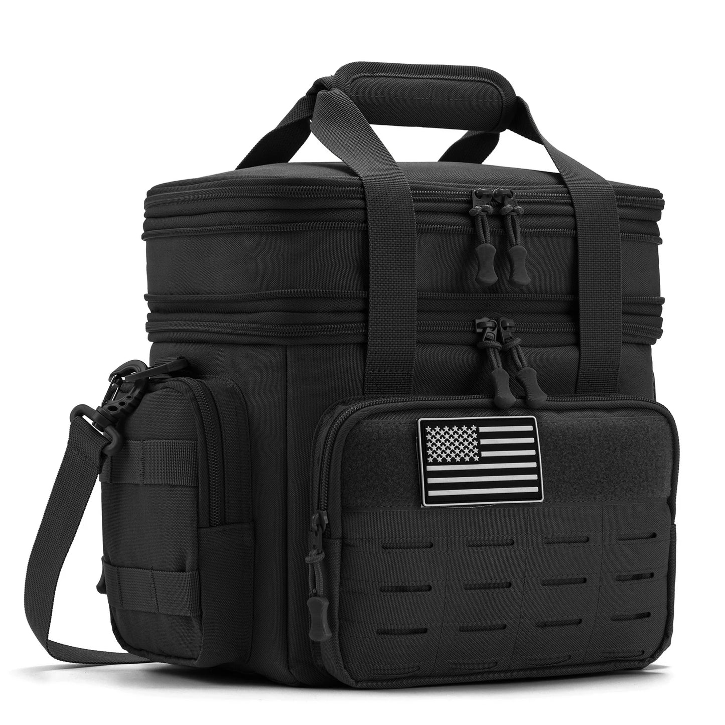 Tactical Lunch Box Expandable 18L Insulated Cooler Bag Leak Proof Lunch Bag for Work Camping Outdoor Picnic MOLLE Weave Strap - Cooky Kitchenware