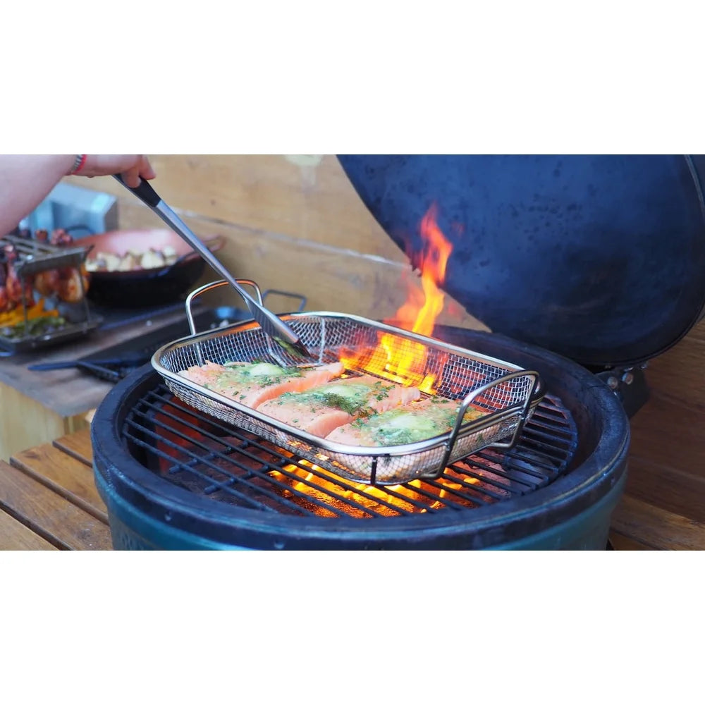 5pc BBQ Grill Tools Set Stainless Steel Spatula Tong Basting Brush Fork Grill Brush Essential Accessories Cookouts - Cooky Kitchenware