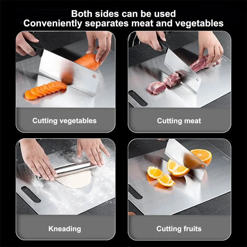 Thickened Stainless Steel Cutting Board Antibacterial and Mildew-proof Household Cutting Board Kitchen Kneading Dough Board - Cooky Kitchenware